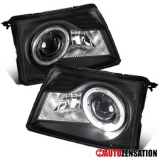 Fit 1998-2000 Ford Ranger Black Led Halo Projector Headlights Headlamps 98 99 00 Fit 1998-2000 Ford Ranger Black Led Halo Projector Headlights Headlamps 98 99 00
