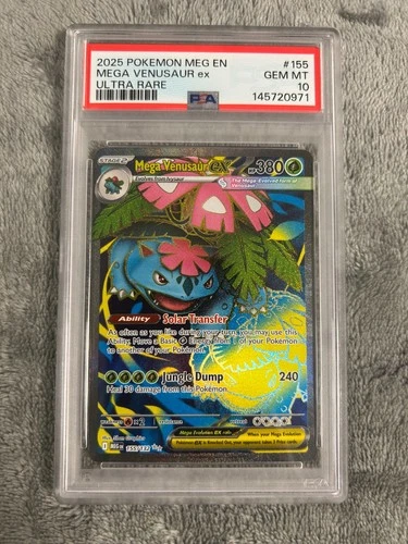 2025 POKEMON MEG EN-MEGA EVOLUTION ULTRA RARE #155 MEGA VENUSAUR EX PSA 10