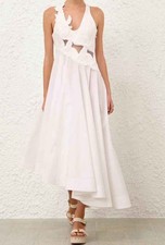 NEW W/TAGS- ZIMMERMANN Luna Applique Midi Dress Size 1 Aus 10 US 6
