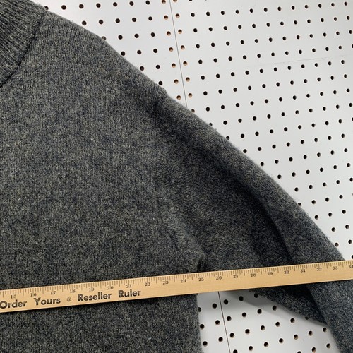 Vintage Eddie Bauer Zip Sweater Mens XL Gray 90s Wool Sherpa Lined Made in USA - Picture 12 of 17
