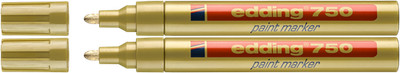 2x edding 750 Lackmarker gold