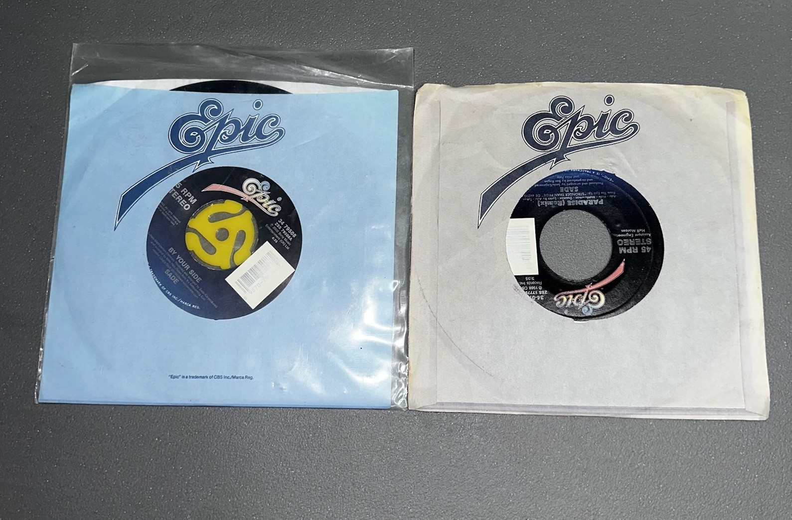 Sade Set Of 2 45 Records 1 BY YOUR SIDE Brand New Condition 