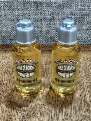 2 Pc - L'Occitane En Provence AMANDE Shower Oil Cleansing Softening Oil 1.1 oz E