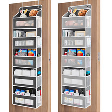 5 Pockets Over the Door Hanging Organiser Space Saving Wardrobe Toys Storage UK