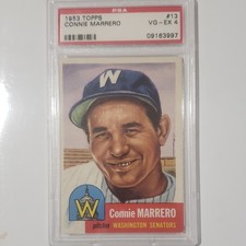 Topps 1953 Connie Marrero #13 PSA 4 Washington Senators MLB Base Set