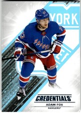 2024-25 Upper Deck Credentials #73 Adam Fox New York Rangers NHL Hockey