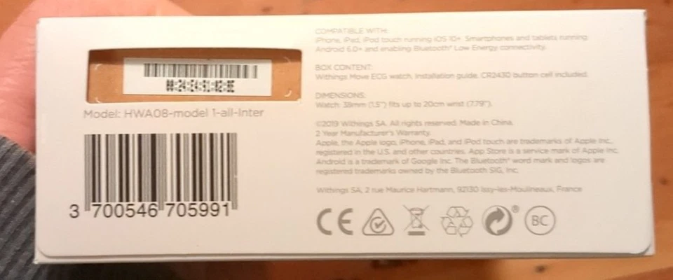 EKG-Uhr Withings Move ECG Activity Fitnessuhr von AOK empfohlen - Bild 4 von 4