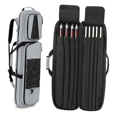 4x5 Pool Cue Case, Billiard Stick Carrying Case Holds 4 Butts and 5 Grey