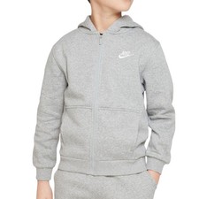 Nike Jungen Hoodie mit Rei&szlig;verschluss Club Fleece Grau Code FD3004-063