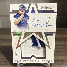 Alejandro Kirk  2021 Panini Flawless Rookie Patch AUTO #SSS-AL  1/25 ON CARD