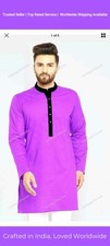 Indian Cotton Mens Shirt Long Sleeve Kurta Loose Shirt Mens Shirt Kurta