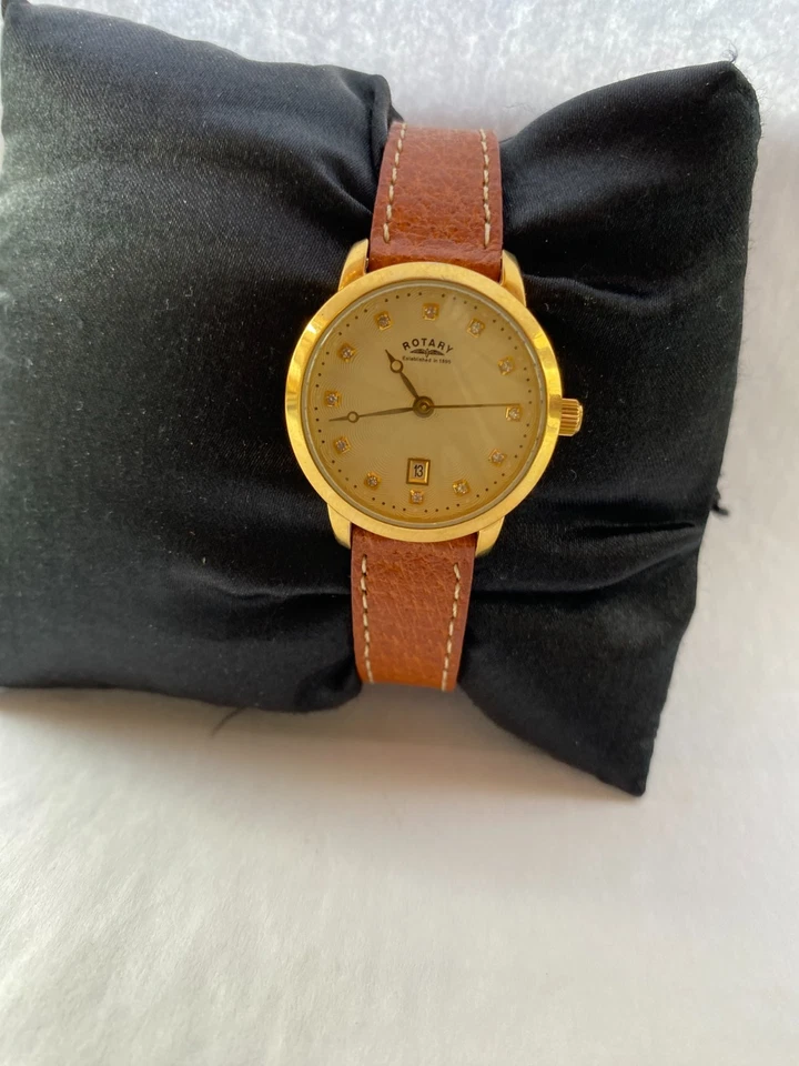 Rotary Womens Quartz Swiss Movement 50MT WR Date Leather Strap Watch LS03462 - Image 2 of 4