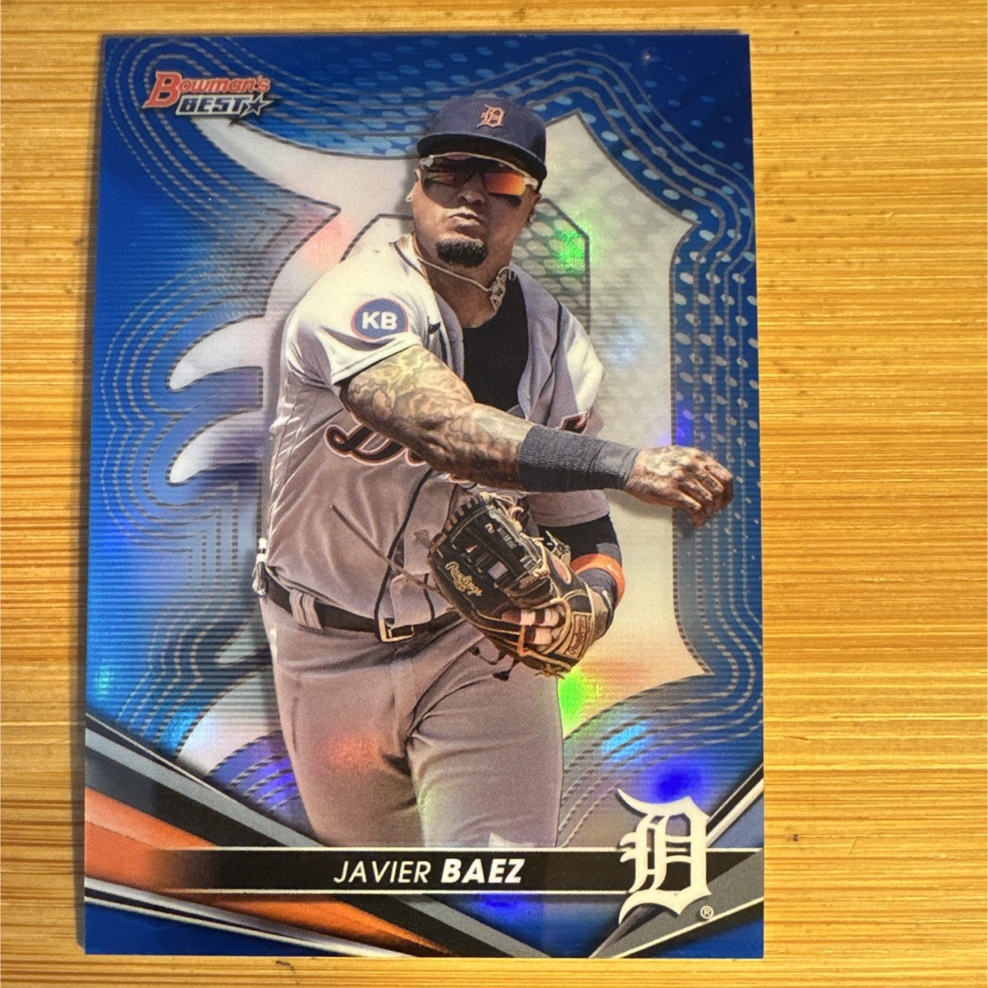 Topps Bowman's Best 2022 Javier Baez Tigers Baseball #60 Blue Refractor 047/150