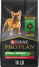 Purina Pro Plan Small Breed Dry Dog Food, Shredded Blend Beef and Rice Formula