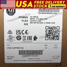 25B-A4P8N104 PowerFlex 525 0.75KW(1HP) AC Drive  Original AB US Free Tax