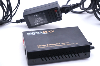 SignaMax 065-1100 Fiber Media Converter 10/100Base-TX to 100Base-FX ST