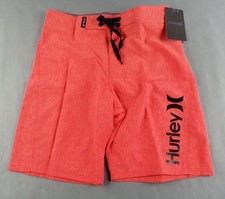 NEW NWT Hurley Size 10 Swim Shorts Boys Board Shorts Crimson Heather Color