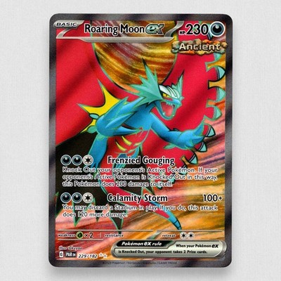 Roaring Moon ex 229/182 SV04: Paradox Rift Holo Ultra Rare Pokemon TCG NM