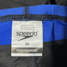 New Speedo Mens Endurance Plus Launch Splice Swim Race Jammer 28" Blue Black NIB