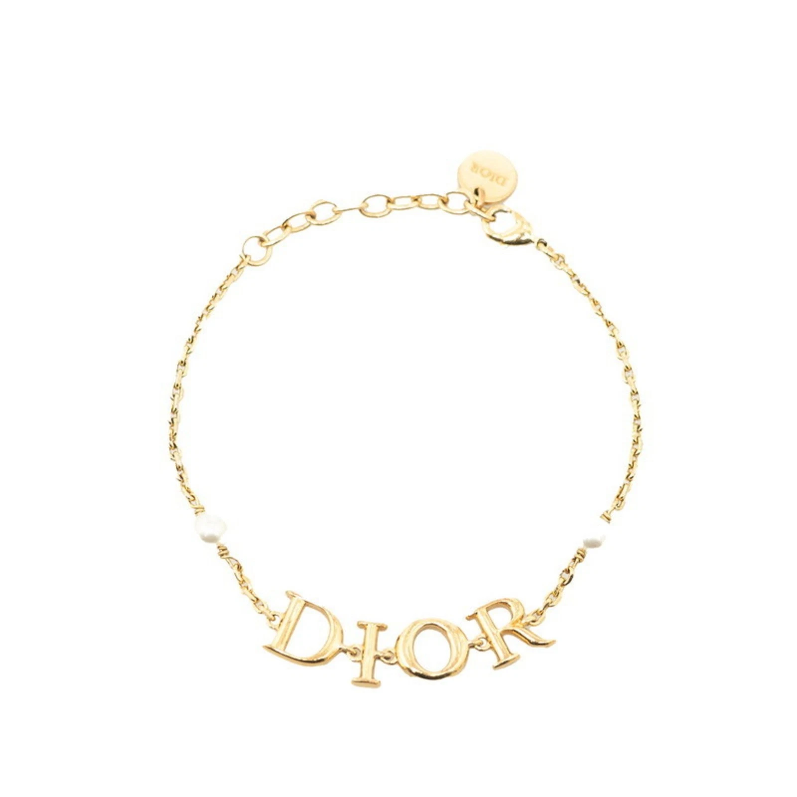 Bracciale Christian Dior Dior perle finte placcato oro donna GZl17ya5
