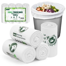 Small Trash Bags 1.2 Gallon, Biodegradable Gallon Waste Bag, Mini Compostable...