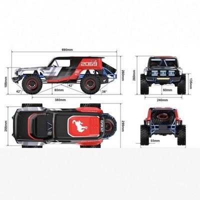H8P 1/8 RC MJX FOR Ford Bronco R 4WD 4x4 Remote Control Rock