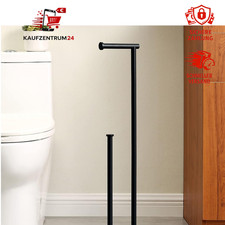 Toilettenpapierhalter Stehend Schwarz aus Edelstahl SUS304 Freistehend