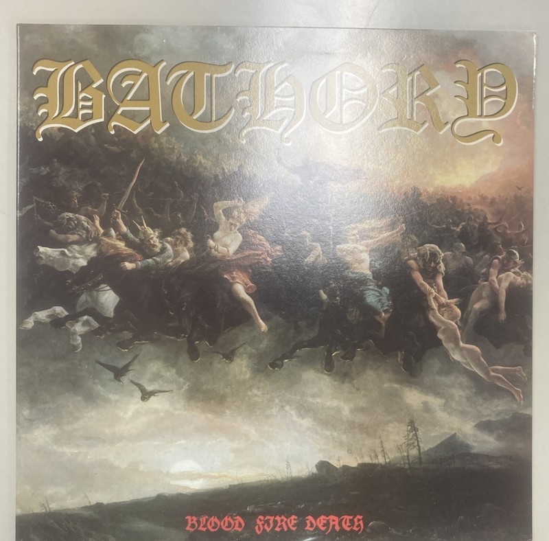 Bathory - Blood Fire Death Vinyl LP 1988 Pressing France Flag 26 Under One Flag