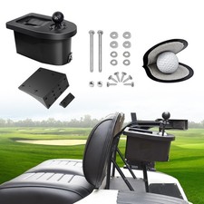 Orle Oko Golf Cart Ball Washer and Club Cleaner Kit with Side Bracket, Black