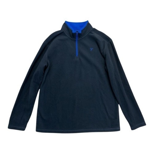 Old Navy Active Half Zip Pullover Sweatshirt Boys XXL 18 navy blue mock neck