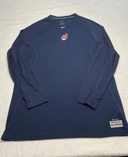 Cleveland Guardians Nike Dri Fit Authentic Collection MLB Long Sleeve Shirt 2XL - Picture 1 of 6