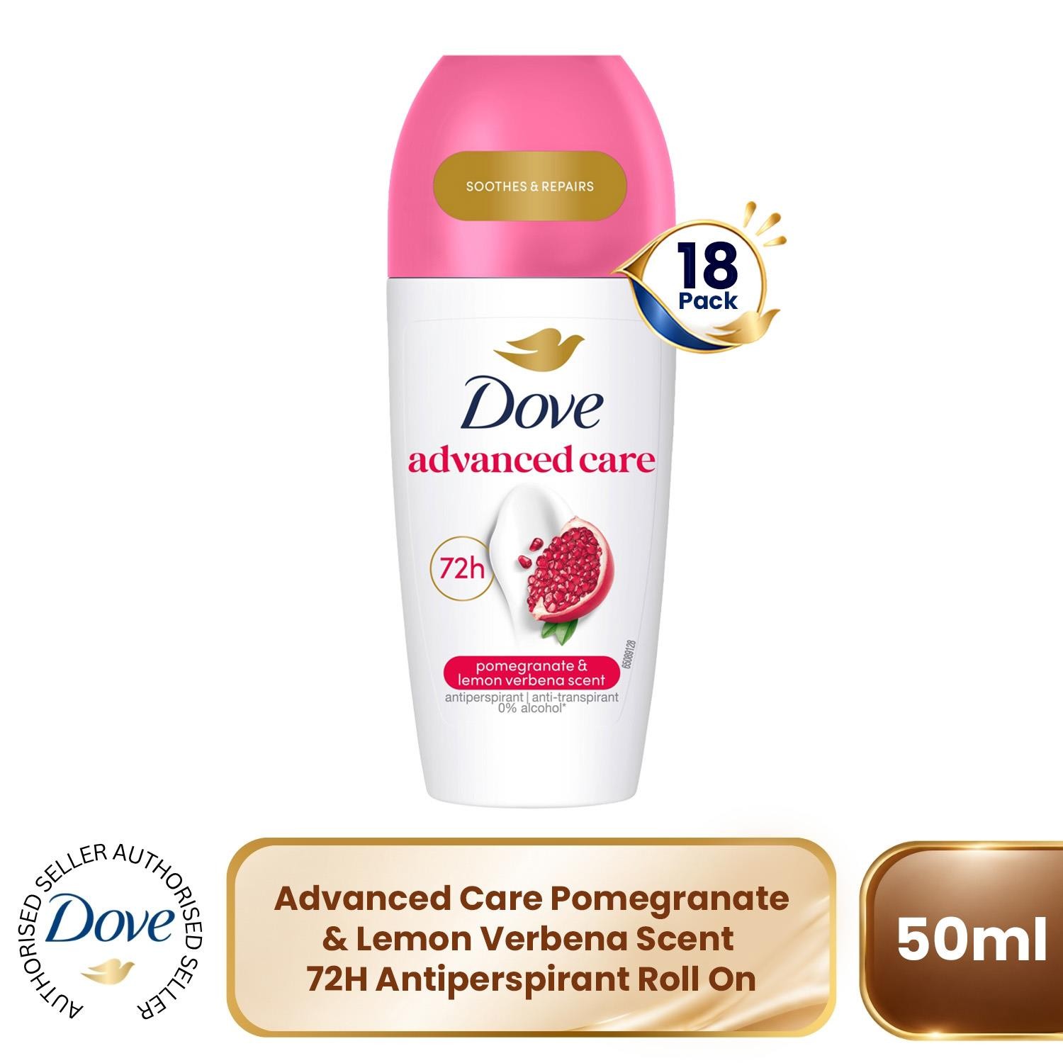 Dove Go Fresh Roll On Anti-Perspirant - Pomegranate 72H Protection, 3x50ml - Image 5