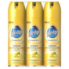 Pledge Furniture Enhancing Polish Spray, Lemon, 9.7 Oz, 3/6/9/12 ct - Choose Ct.