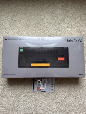 Nuphy Halo75 V2 Black Mechancial Gaming Keyboard, 75% Wireless w/Mint Switches