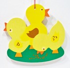Erzgebirge Germany Baby Chicks Bird Wooden Wood Fretwork Vintage Easter Ornament — photo 1