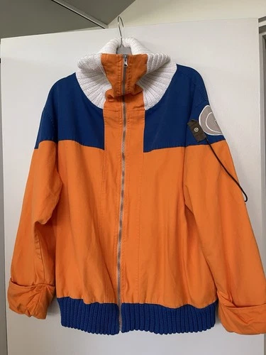 Vintage RARE Naruto Uzamaki 2002 Viz Media Cosplay XL Jacket Anime/ Excellent