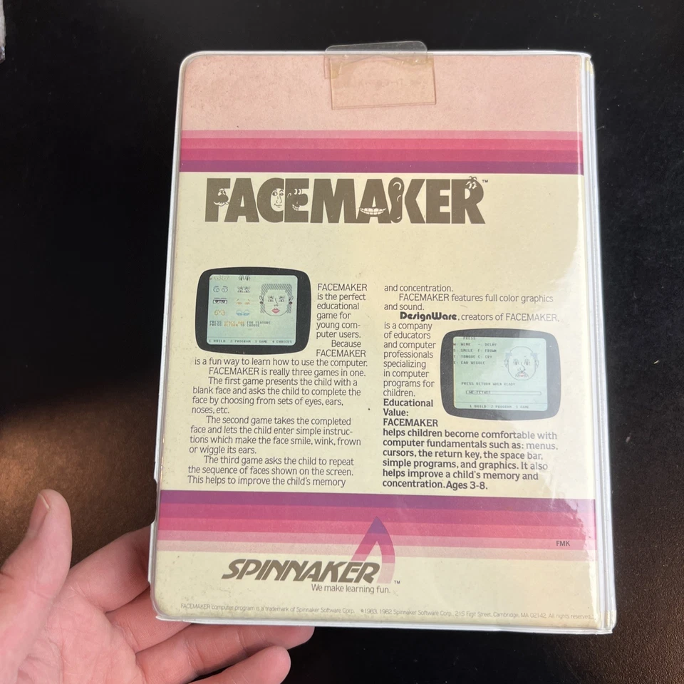 ColecoVision FACEMAKER game COMPLETE with cartridge, case, manual Spinnaker 1983 - Image 3 of 4
