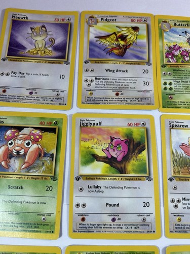 Lot of 17 Pokemon WOTC First Edition Cards HP Base Set Jungle 1999 Vintage - Picture 2 of 5