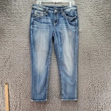 Vigoss Jeans Womens 10 Blue Heritage Fit Stretch Capri