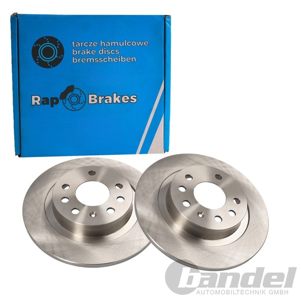 2X RAP Brakes Bremsscheiben 278Mm Voll Hinten Passend FüR Cadillac BLS Fiat Crom-image