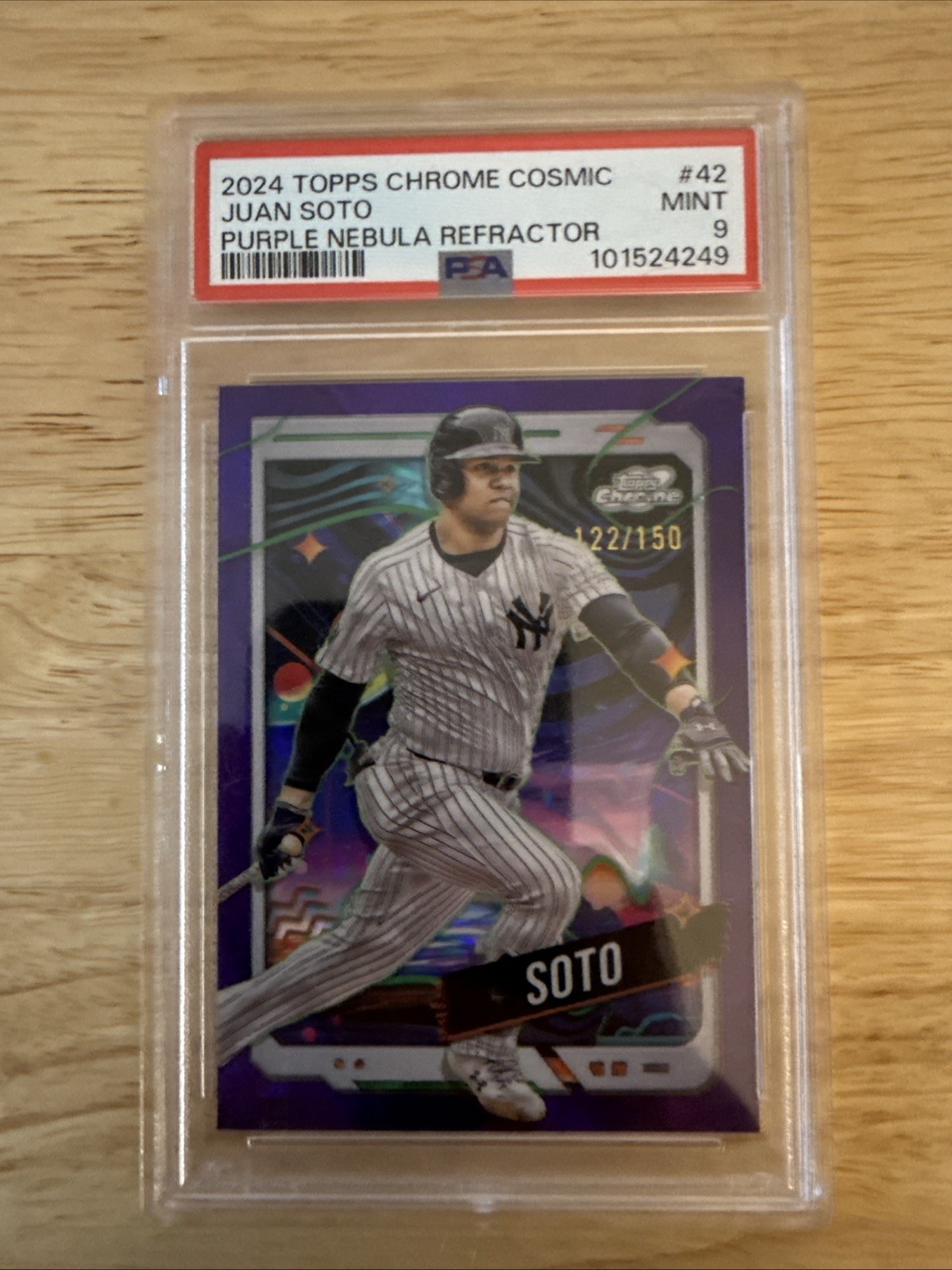 2024 Topps Cosmic Chrome Juan Soto #42 Purple Nebula Refractor /150