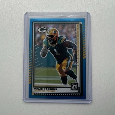 Panini 2025 Donruss Optic Micah Parsons #85 Neon Blue Prizm /399 Packers