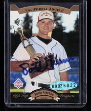 Todd Greene 1995 SP Top Prospects #NNO Die-Cut Prospect Autograph