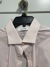 Men's Calvin Klein Button Down Slim Fit Shirt Size: 16.5, 34-35