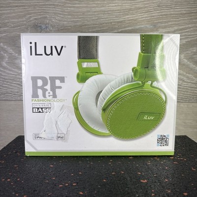 iLuv Rockefeller Fashionology High Quality Dynamic Bass Over-Ear Headphones GRN
