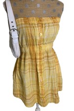 MOSSIMO SUPPLY Dress Womens Tube Plaid Mini Babydoll Retro Y2K Academia XL Run M