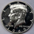 1969 S Proof Kennedy Half Dollar 40% Silver From Proof Set With Free Shipping