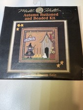 Mill Hill Buttoned and Beaded Kit Witch Broom Sale Cross Stitch 2001 Halloween