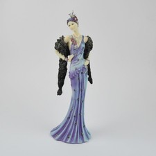Figur - Broadway Belles - Art Deco Stil - elegante Frau blaues Kleid - 38cm Höhe