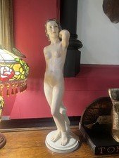 Stunning Czech Royal Dux Porcelain nude figure.Art Deco